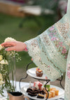 closeup image of EMBROIDERED LAWN LASERWORK SLEEVES from ELAF LUXURY LAWN 2025 VOL 2